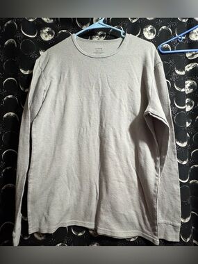 Men's Long-Sleeve Thermal Shirt - Light Gray Size XL-XXL